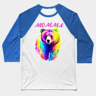 Momma BEAR with Text Baseball T-Shirt